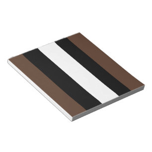 Bloc-note rayures Brown, noir et blanc