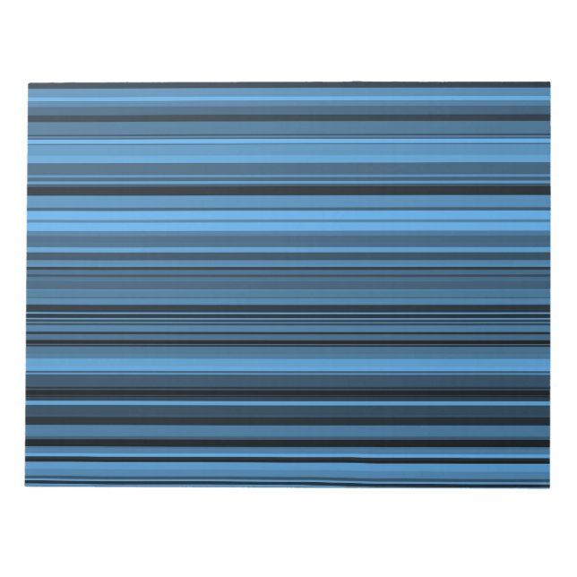 Bloc-note Rayures Noir Bleu (Devant)