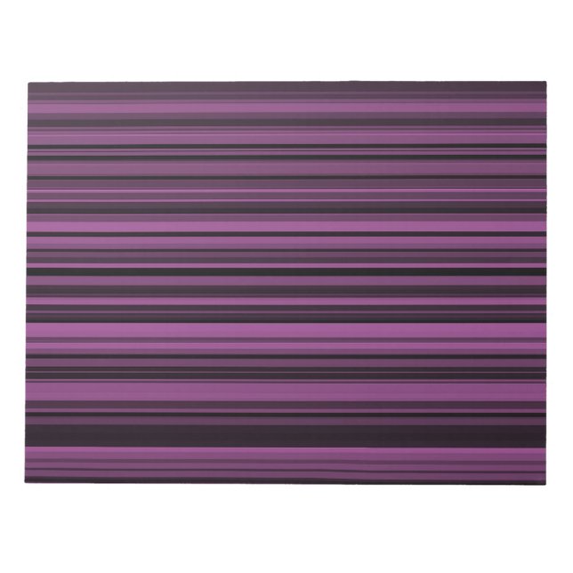 Bloc-note Rayures noires violettes (Devant)