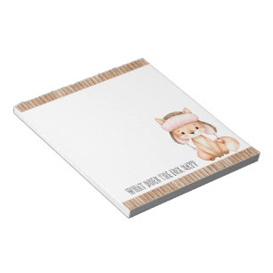 Bloc-note Rayures Renard Orange Rose (qu'est-ce que le renar