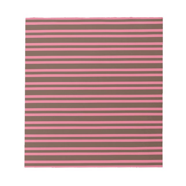 Bloc-note Rayures roses marron sans couture (Devant)