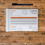 Bloc-note Réception personnalisée de l'émetteur de l'animal<br><div class="desc">Parfait pour les gardiens de chiens et les professionnels de soins des animaux,  ce bloc-notes combine fonctionnalité et marque personnalisée pour améliorer vos opérations quotidiennes et vos interactions avec les clients.</div>