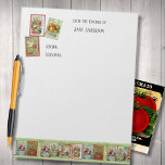 Bloc-note Recette de fruits et légumes vintages<br><div class="desc">Personnalisez un carnet de recettes pratique avec votre nom. Conçu sur des feuilles de 8, 5 x 11 pouces,  vous pouvez déchirer ou utiliser dans un classeur à 3 anneaux correspondant. Créé avec une bordure richement colorée de fruits et légumes vintages du catalogue de semences.</div>