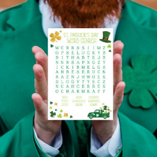 Bloc-note Recherche de mots de la Saint-Patrick