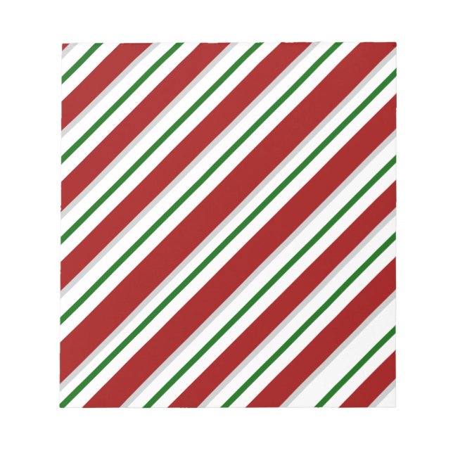 Bloc-note Red and Green Stripes (Devant)