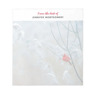 Bloc-note Red Cardinal dans Winter Nature Photo de Christmas