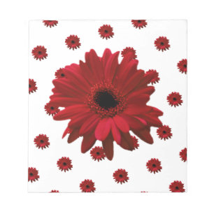 Bloc-note Red Gerbera Daisy Fête des Mères