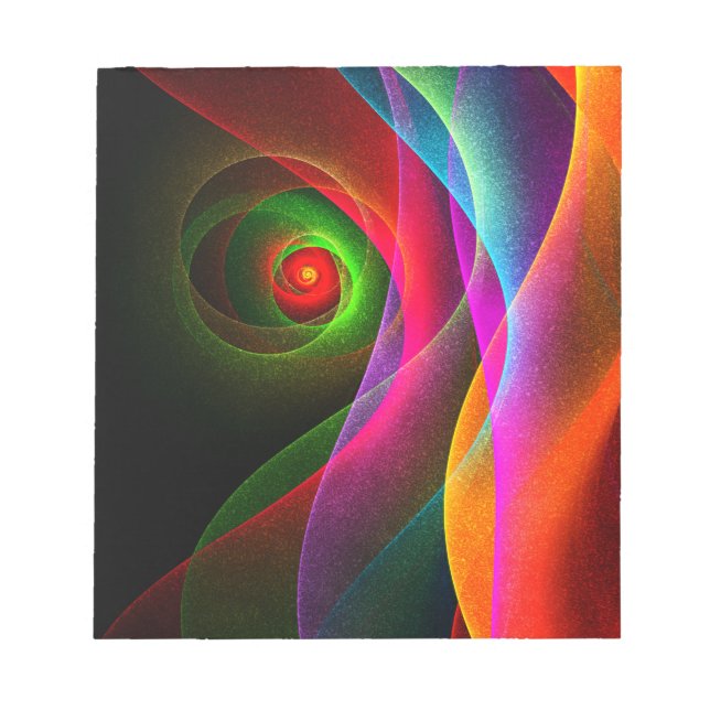 Bloc-note Red Green Orange Modern Abstrait Art Motif #22 (Devant)