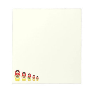 Bloc-note Red russian matryoshka nesting dolls