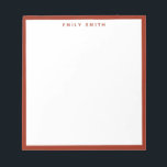 Bloc-note Red Simple Modern<br><div class="desc">Red Simple Modern Professional Border Notepad</div>