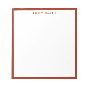 Bloc-note Red Simple Modern