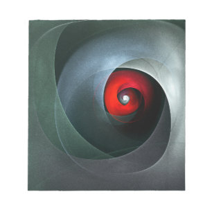 Bloc-note Red Swirl Artistique moderne Art Abstrait Motif #1