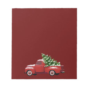 Bloc-note Red Vintage Truck Holiday