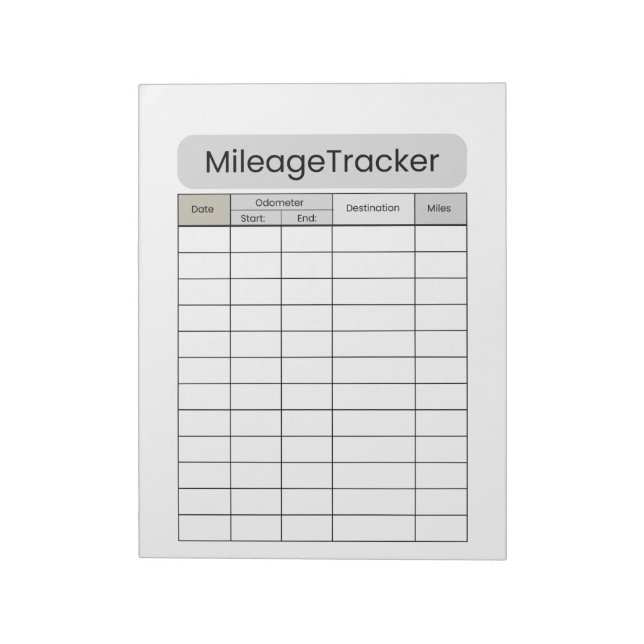 Bloc-note Registre de bord simple pour les voyages d'affaire (Tourné)