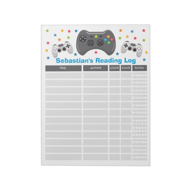 Bloc-note Registre de lecture de jeu vidéo personnalisé pour (Tourné)