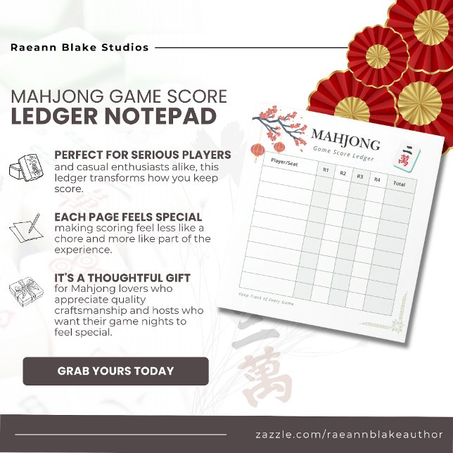 Bloc-note Registre de score de jeu de Mahjong (Créateur téléchargé)