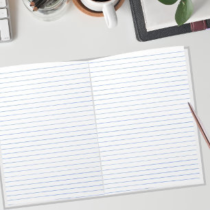 Bloc-note Règle du collège Paysage en papier bleu à ligne 11