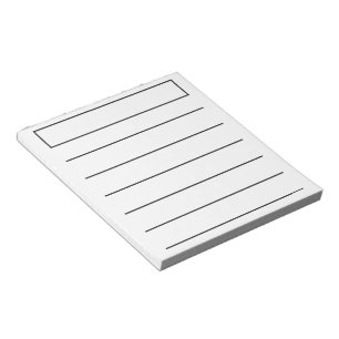 Bloc-note Règle large ligne en gras pour malvoyants simple