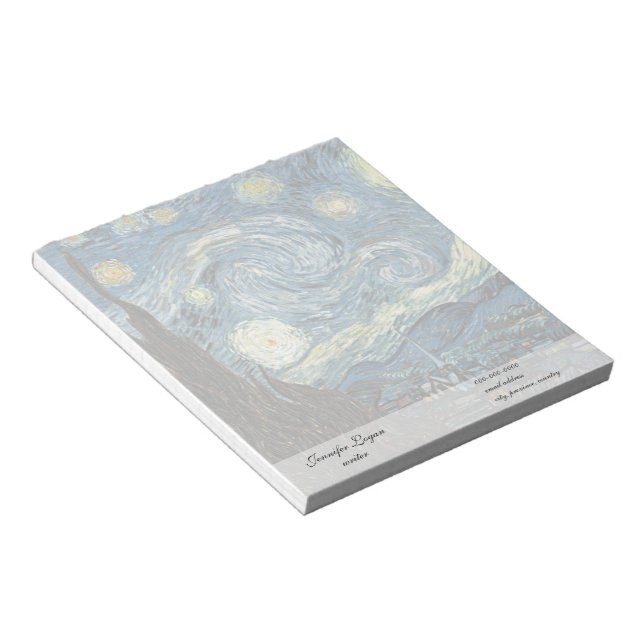 Bloc-note Réimpression d'art célèbre, Starry Night, Van Gogh (Incliné)