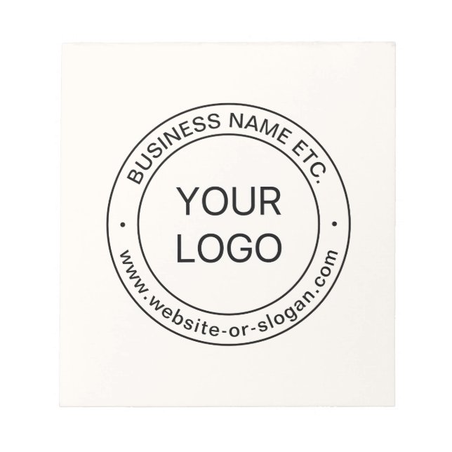 Bloc-note Remplacement de logo facile et texte modifiable |  (Devant)