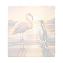 Rencontre avec le coucher de soleil de Flamant ros