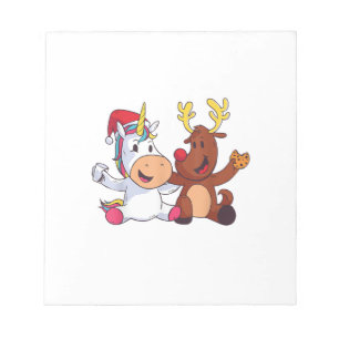 Bloc-note Renne Rudolph Noël Ren Licorne Rouge Nez G