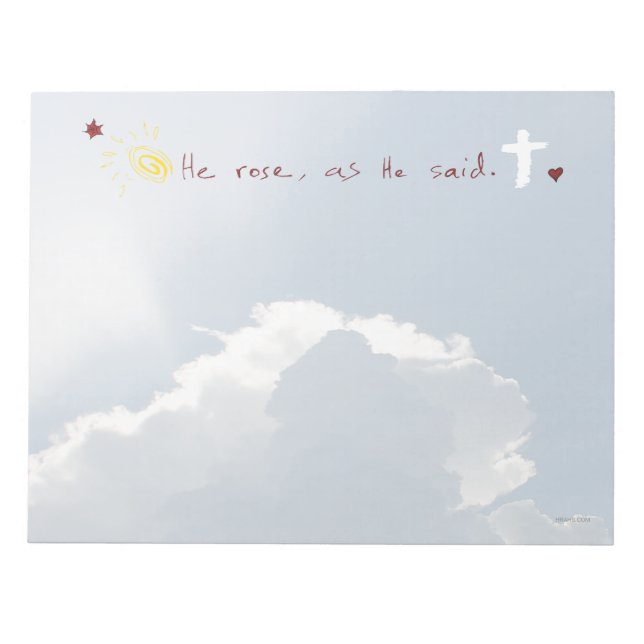 Bloc-note Résurrection de Pâques Il Est Ressuscité Jésus Ros (Devant)