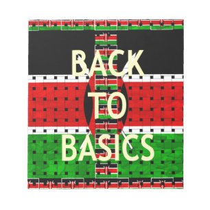 Bloc-note Retour aux bases : Kenya Drapeau Thème de la cultu