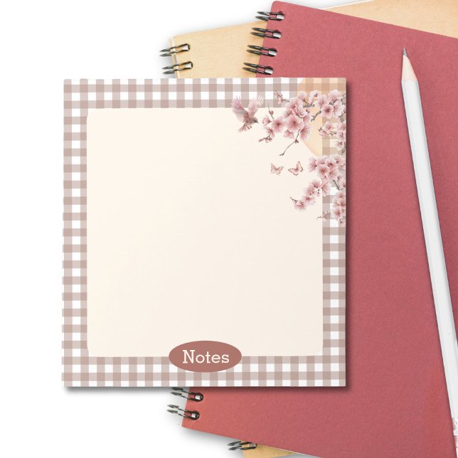 Bloc-note Retourner à l'école Enseignant Fournitures de clas (Back to School Notes Cherry Blossom Japanese Style Notepad)