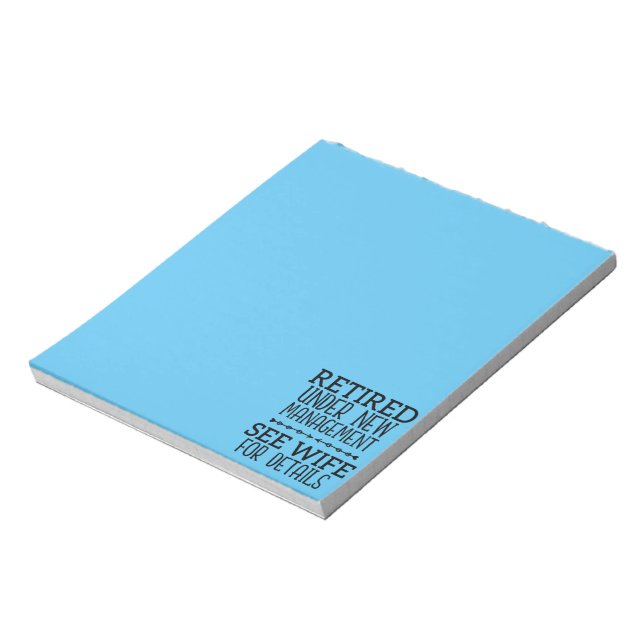 Bloc-note Retraité Sous Nouvelle Gestion Voir Femme Pour Plu (Tourné)