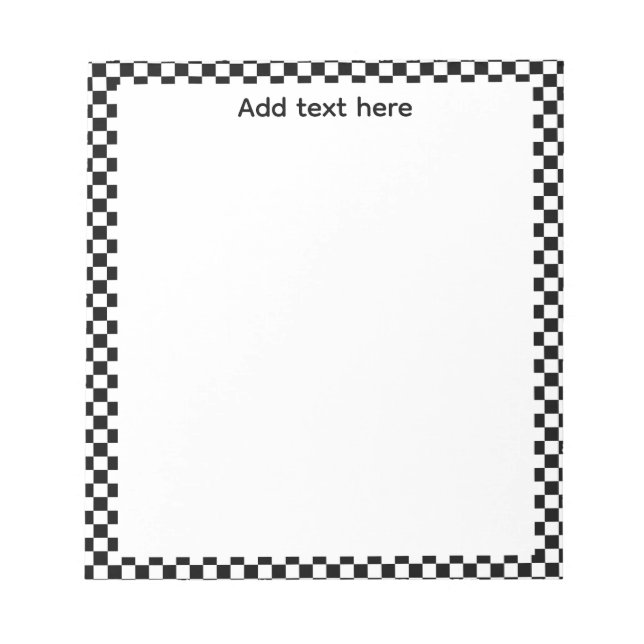 Bloc-note Retro Checkerboard To-Do List Notepad | Aesthetic  (Devant)
