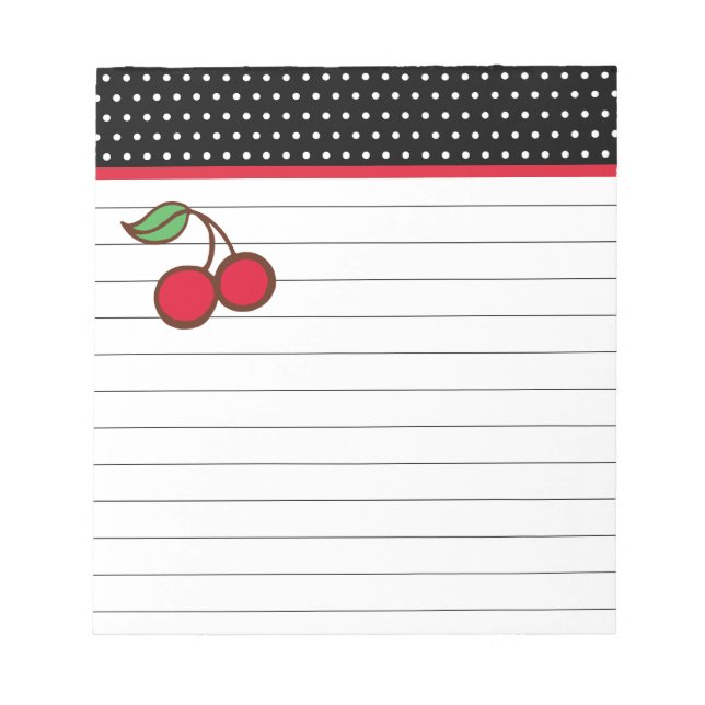 Bloc-note Retro Cherry Notepad (Devant)