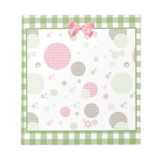 Bloc-note Retro En vichy Pois et marguerites