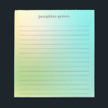Bloc-note Retro personnalisé Pastel Mint Green Gradient<br><div class="desc">Bloc-notes Retro Pastel Mint Green Gradient personnalisé</div>