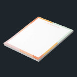 Bloc-note Retro Stripes Orange Mint Pastel Nom personnalisé<br><div class="desc">Retro Stripes Orange Mint Pastel Nom personnalisé Bloc-notes</div>