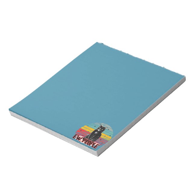 Bloc-note Retro Vintage Chat Noir Ew (Tourné)