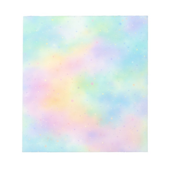 Bloc-note Rêve pastel à l'aquarelle – Dégradé arc-en-ciel do (Devant)