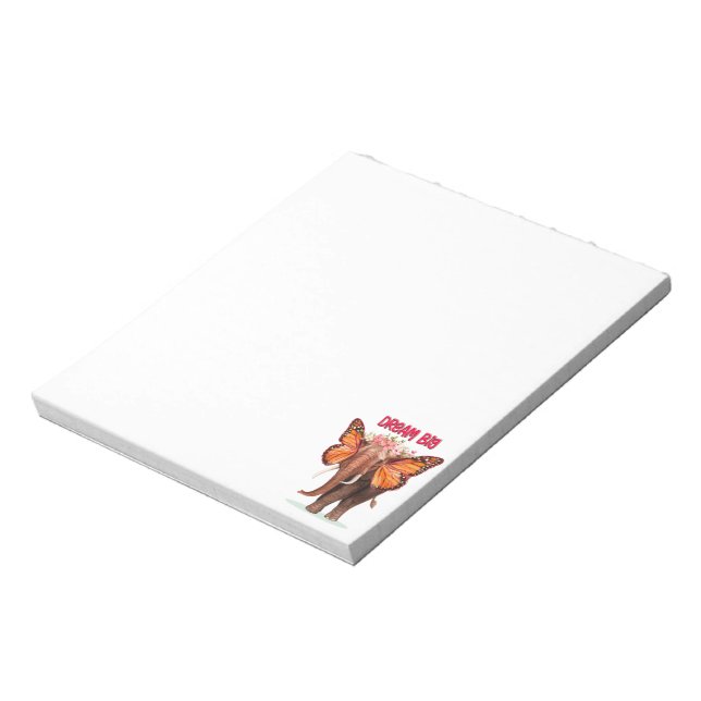 Bloc-note Rêver Gros Comme Un Inspirationnel Éléphant (Tourné)