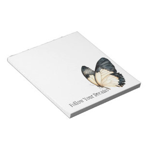 Bloc-note Rêves de papillon noir de crème