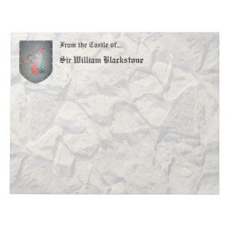 Bloc-note Revêtement de pierre de Dragon du Bouclier métalli