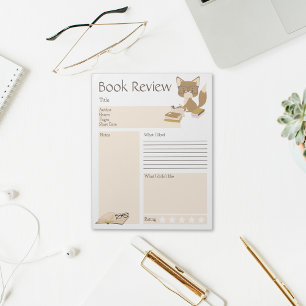 Bloc-note Revue de livre Reading Fox