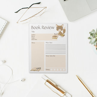 Bloc-note Revue de livre Reading Fox