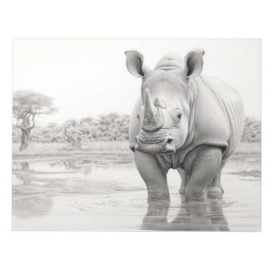 Bloc-note Rhinoceros découverte d'animaux sauvages Nature En