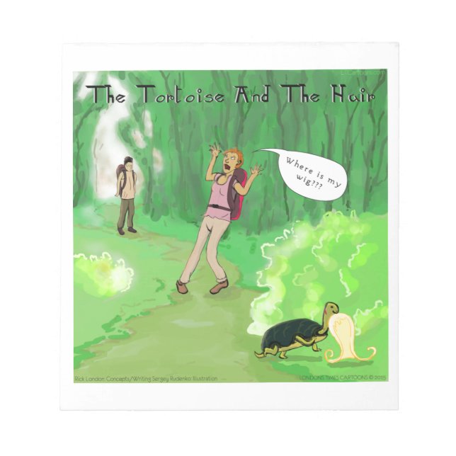 Bloc-note Rick London Turtle Et Le Coiffeur De Perruque Drôl (Devant)