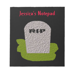 Bloc-note RIP Tombstone