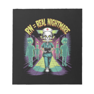 Bloc-note RN = Infirmière d'Halloween véritable cauchemar