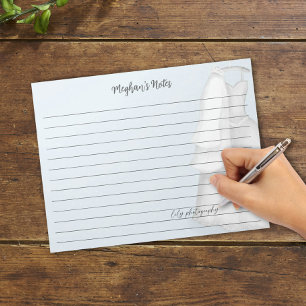 Bloc-note Robe de mariage rose Vintage moderne