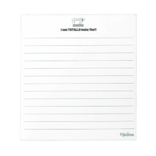 Bloc-note Robinet couturier bleu machine à coudre magnétique