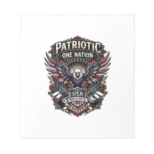 Bloc-note Roc Patriotique Aigle Crête Musique Rock Métal Pat