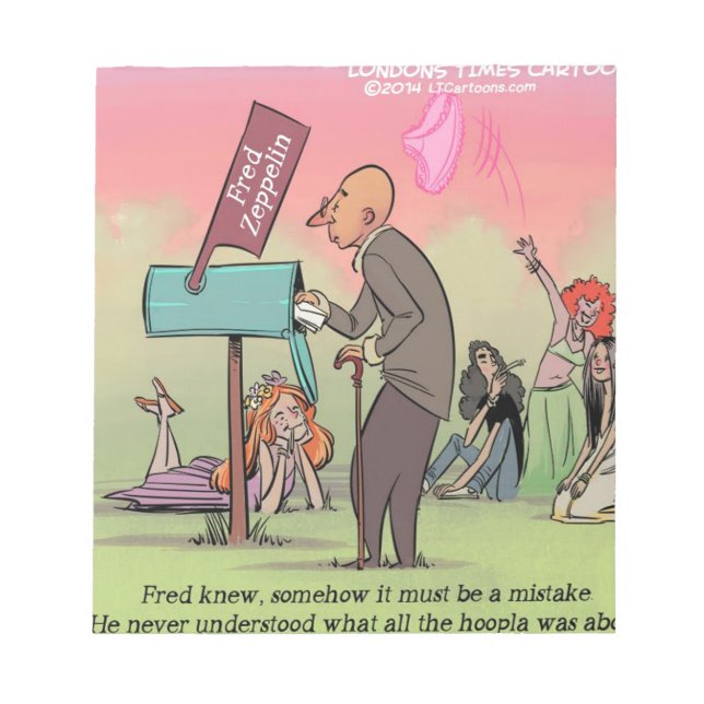 Bloc-note Rock and roll Fred Funny (Devant)